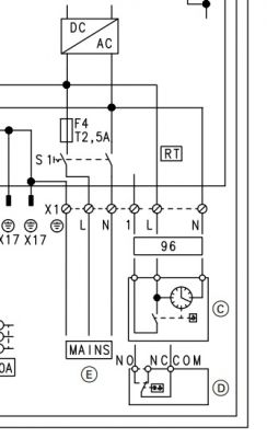 Podłączenie listwy sterującej Tech L-8 do kotła VITODENS 100-W przez złącze F 1L