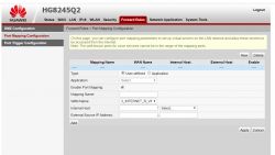 Konfiguracja przekierowania portów w routerze HG8245Q2 dla serwera