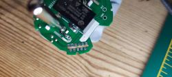 PCB from BSD34 Smart Plug with LN882 Chip Image of the PCB from a BSD34 smart plug with LN882 chip, top view.