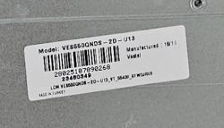TV label with model VES550QNDS-2D-U13