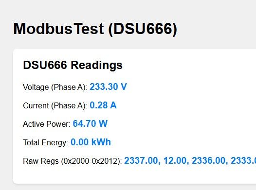 The DTSU666 bidirectional, three-phase electricity meter and data retrieval via Modbus on the ESP32