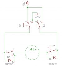 Wiper Motor System Connection with Left-Right Switch and Two Limit Switches