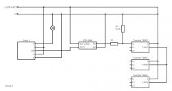 Remote control of tactile switches in a staircase-crossing arrangement