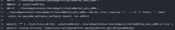 Screenshot of a compilation error message indicating a typo in the code.
