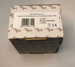 Pudełko z produktem oznaczonym jako Bramka LAN-RADIO firmy F&amp;F Filipowski sp. k.
