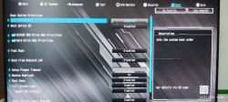 Ekran BIOS z wyłączonymi opcjami bootowania Boot Option #1 i Boot Option #2