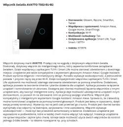 Black AVATTO TS02-EU-B2 Light Switch Black touch light switch AVATTO TS02-EU-B2 with two circular buttons and a smartphone beside it.