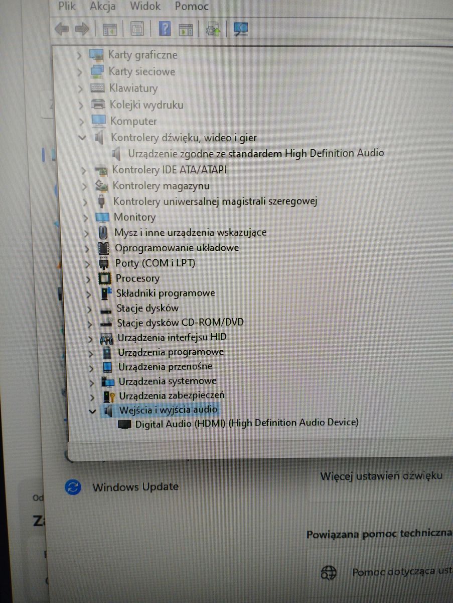 Komputer nie wykrywa podłączonych sluchawek, mikrofonu