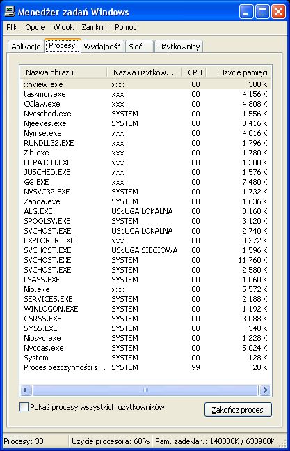Obciążenie CPU 100% na AsRock K7S8X, Duron 1600, Win XP HE - co robić?