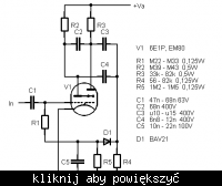 Magiczne oko 6E1P (EM80) - brak świecenia w hybrydowym wzmacniaczu audio