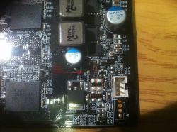 Geforce GTX 760 - Spalone elementy w układzie zasilania wentylatorów. Geforce GTX 760 - Spalone elementy w układzie zasilania wentylatorów.