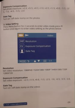 Menu ustawień wideo mikroskopu TOMLOV DM9 Pro