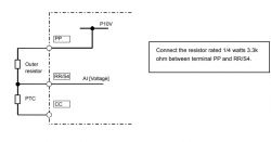 Dezaktywacja termistora w falowniku Toshiba VS PS1