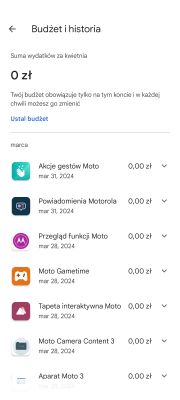 Dlaczego w Google Play widzę listę aplikacji w budżecie bez subskrypcji?