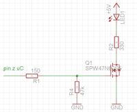 Mosfet - zbyt słaby prąd - przyczyna? Mosfet - zbyt słaby prąd - przyczyna?