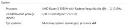 HP Pavilion Gaming 15 - Dlaczego tylko 5,92 GB RAM dostępne?