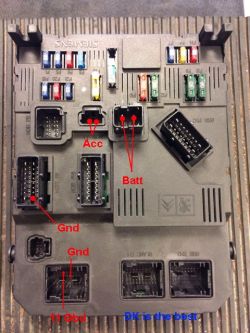 Peugeot 407 BSI 9655708580 - Pinologia zasilania oraz lini diagnostycznych
