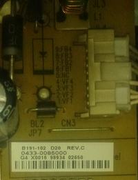 no voltage on T_con TV Toshiba 39L4333 DG