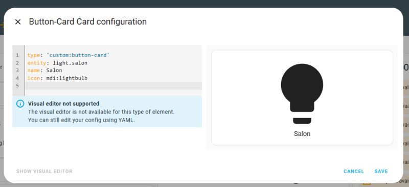 Home Assistant Community Store and Button-Card tutorial – custom buttons on the HA dashboard