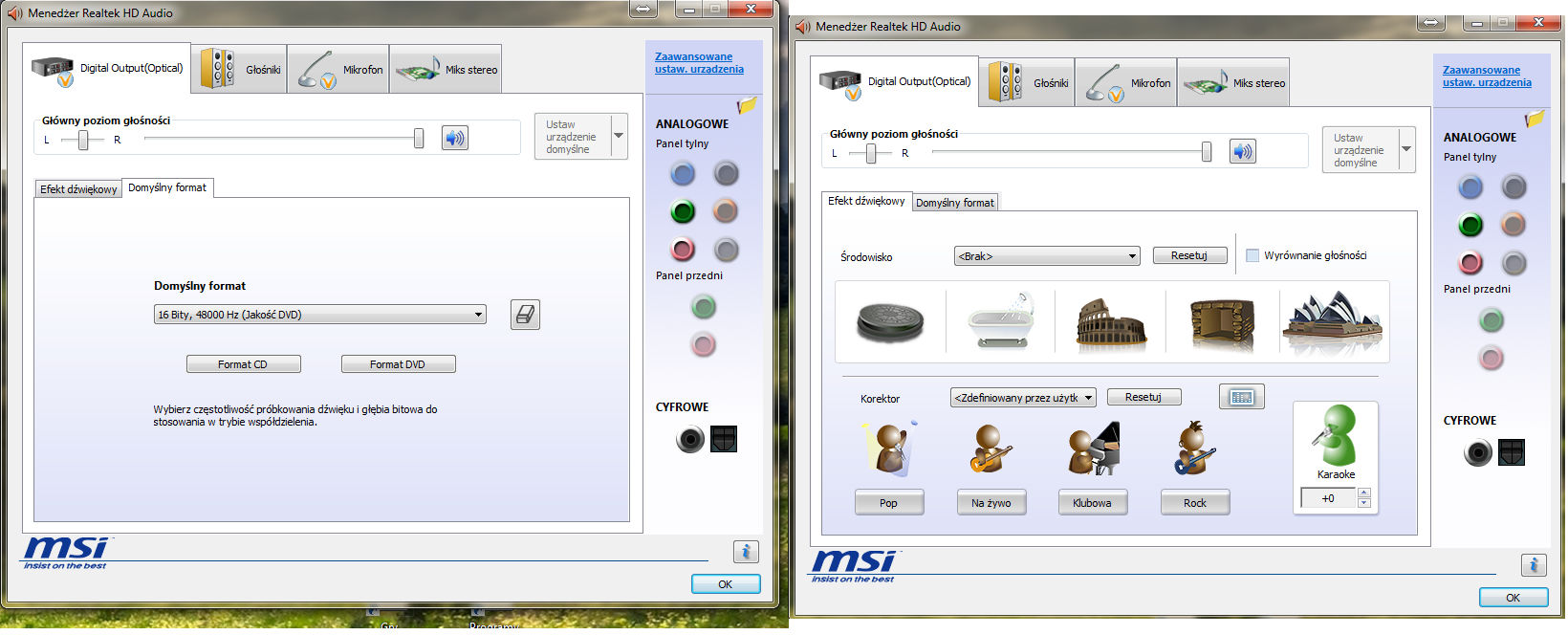 Jak ustawić 5.1 na JVC TH-S3 z Realtek HD przez SPDIF?