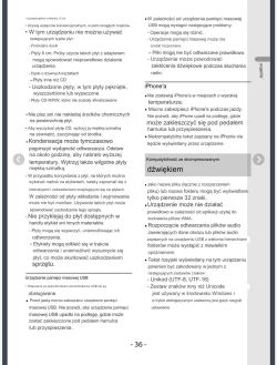 Strona 36 instrukcji obsługi radia samochodowego Pioneer DEH-S520BT z informacjami o rodzaju nośników i zgodności urządzenia.