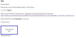 OTA interface with chipset info and option to upload .ota file