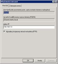 Windows SBS - Przekierowanie DNS na strone www w innej lokalizacji