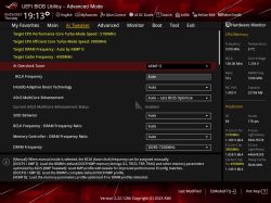 Ekran ustawień zaawansowanych BIOS płyty głównej Asus ROG Z790-E Gaming WiFi z aktywną zakładką Ai Tweaker.