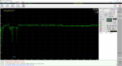 Wykres prędkości odczytu dysku SSD z programu Victoria 5.37 z widocznymi spadkami.