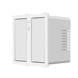 White 2 Gang Tuya Wall Switch White 2 Gang Tuya wall switch with a minimalist design.