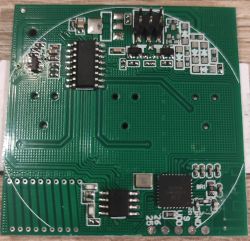 PCB with electronics and IC components PCB board with installed integrated circuits and connectors.