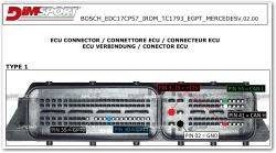 ECU connector socket with pin markings: +12V, ground, CAN L, CAN H, GPT0, GPT1.