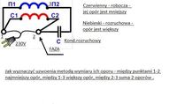 Podłączenie kondensatora rozruchowego w kosiarce - schemat kabli