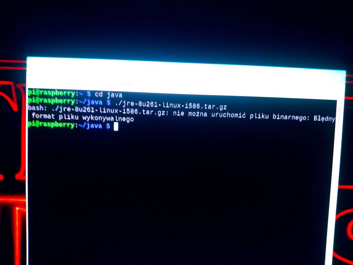 [Rozwiązano] Błąd formatu pliku podczas instalacji Javy na Raspbian ...