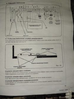 Instrukcja schematu elektrycznego połączeń napędu bramy FAAC 740.