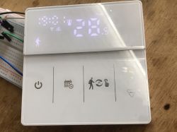 HY609-WE Thermostat with LED Display HY609-WE room thermostat with LED display.