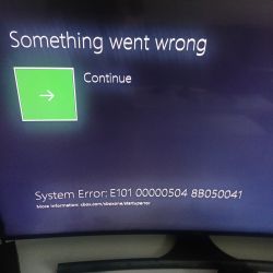 Błąd systemu na konsoli Xbox z komunikatem 