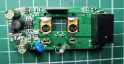 Main PCB of BASILUS Smart Plug Close-up of the main PCB of the BASILUS smart plug with visible electronic components.