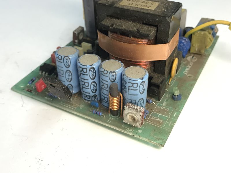 The inside of the Polish retro power supply Polwat PWS-100 RM 24V/4A - has it survived the years of 