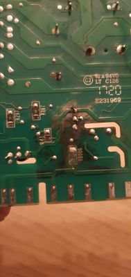 Hotpoint LSTB6DH124CEU (869990892440) DWS-DEA701-B - oznaczenie i wymiana opornika R6000