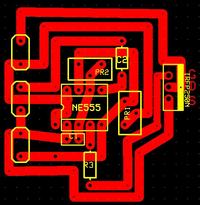 Ocena projektu PCB z ExpressPCB na podstawie schematu – pierwsza płytka, pliki JPG