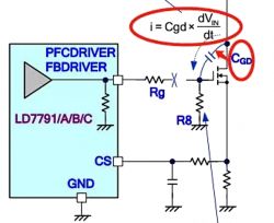 MOSFET Circuit with Pull-Down Resistor Diagram showing a MOSFET circuit with a pull-down resistor.