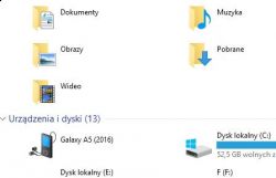 Samsung A5 2016 - Nie widac telefonu w ikonce Moj komputer