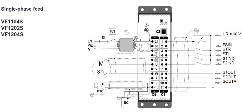 Schemat podłączenia falownika Lust VF 1202S - poszukiwany