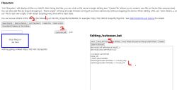 Screenshot of a web application for editing the autoexec.bat file.