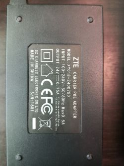 Zasilacz PoE ZTE XY018-240075D - Szukam zamiennika/oryginału/speca do naprawy Zasilacz PoE ZTE XY018-240075D - Szukam zamiennika/oryginału/speca do naprawy