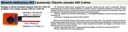 Connection diagram of electric actuator A83 with bilingual description.