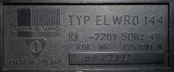 Kalkulator elektroniczny Elwro 144 od środka