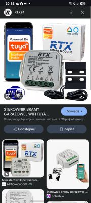 Sterownik Wi-Fi RTX do bramy z aplikacją Tuya i akcesoriami
