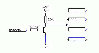 Atmega8 i L298N. Sterowanie 4 silników krokowych.